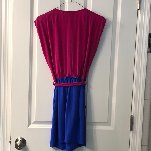 Vibrant pink and blue dress! - Picture 3 of 5